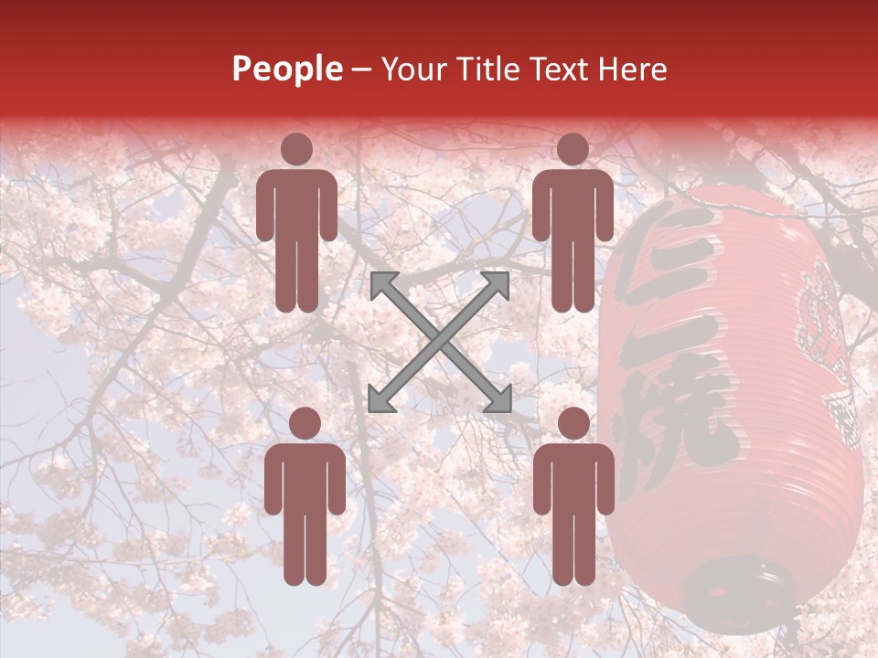 Red Daylight Kanji PowerPoint Template