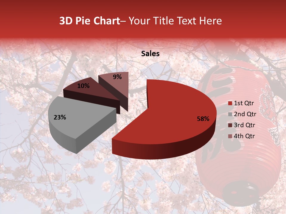 Red Daylight Kanji PowerPoint Template