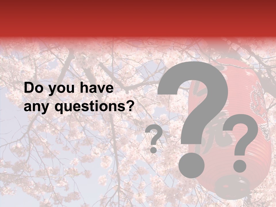 Red Daylight Kanji PowerPoint Template