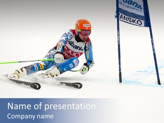 Sport Ted Slalom PowerPoint Template