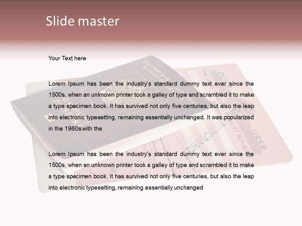 Cancelled Stamp Isolated On White Russian Symbol PowerPoint Template