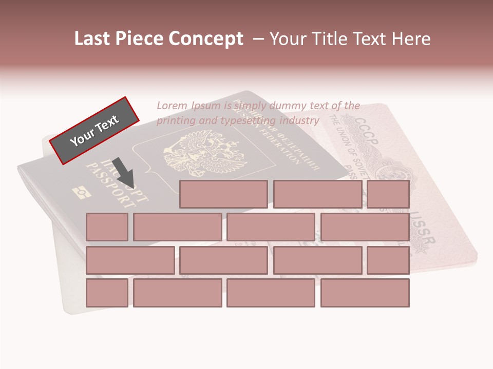 Cancelled Stamp Isolated On White Russian Symbol PowerPoint Template