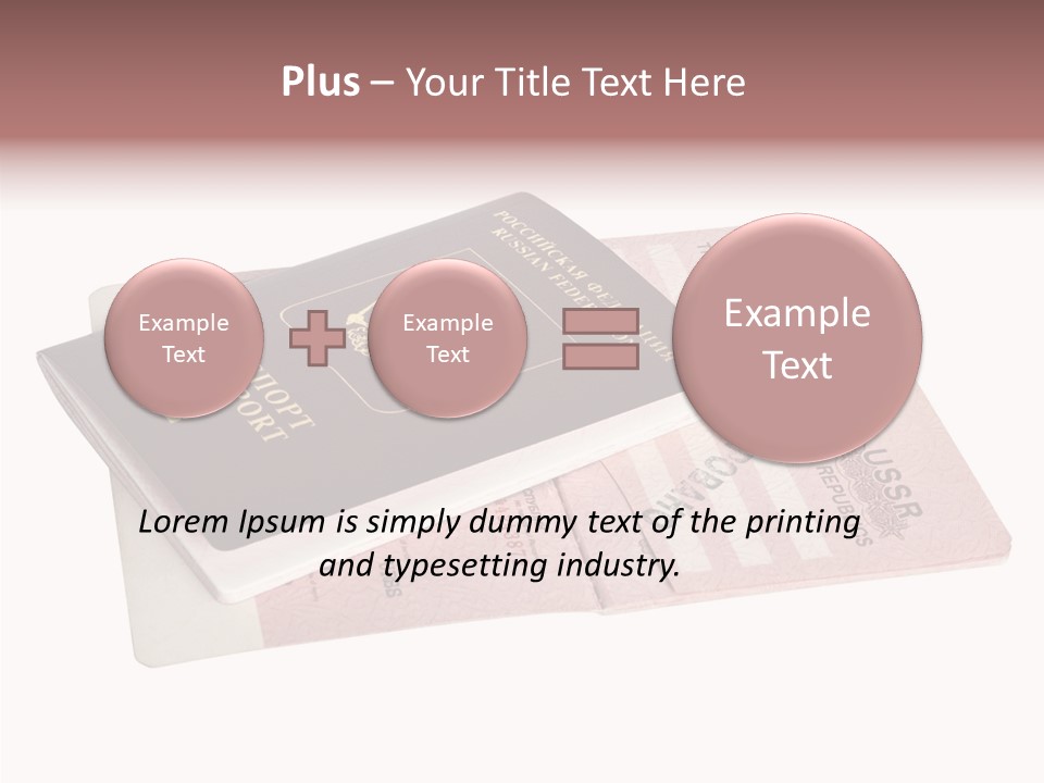 Cancelled Stamp Isolated On White Russian Symbol PowerPoint Template