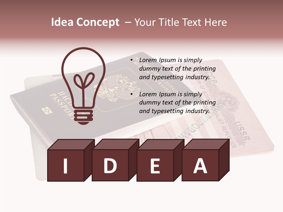 Cancelled Stamp Isolated On White Russian Symbol PowerPoint Template