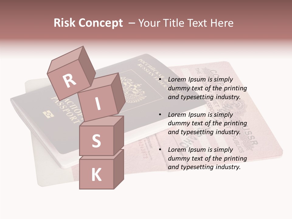 Cancelled Stamp Isolated On White Russian Symbol PowerPoint Template