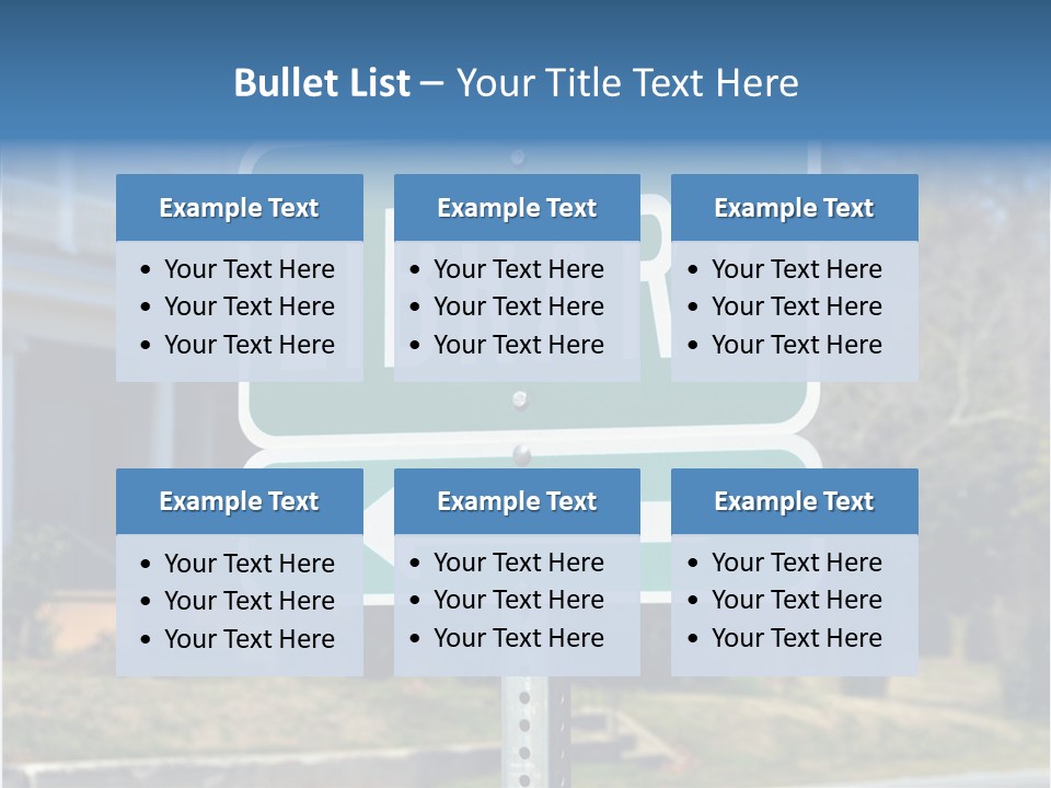 Background Signage Traffic PowerPoint Template