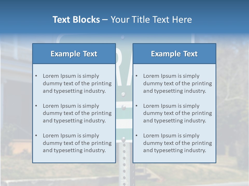 Background Signage Traffic PowerPoint Template