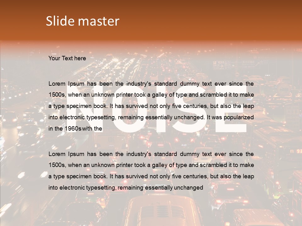 Freeway Carpool Population PowerPoint Template