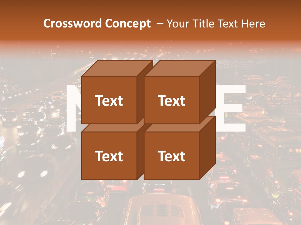 Freeway Carpool Population PowerPoint Template