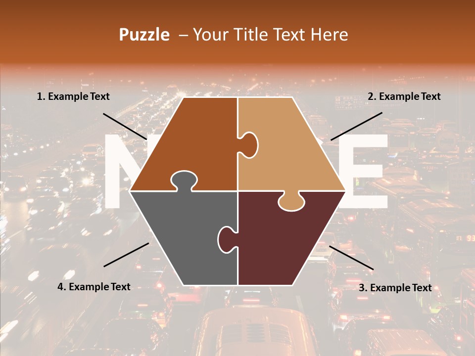 Freeway Carpool Population PowerPoint Template