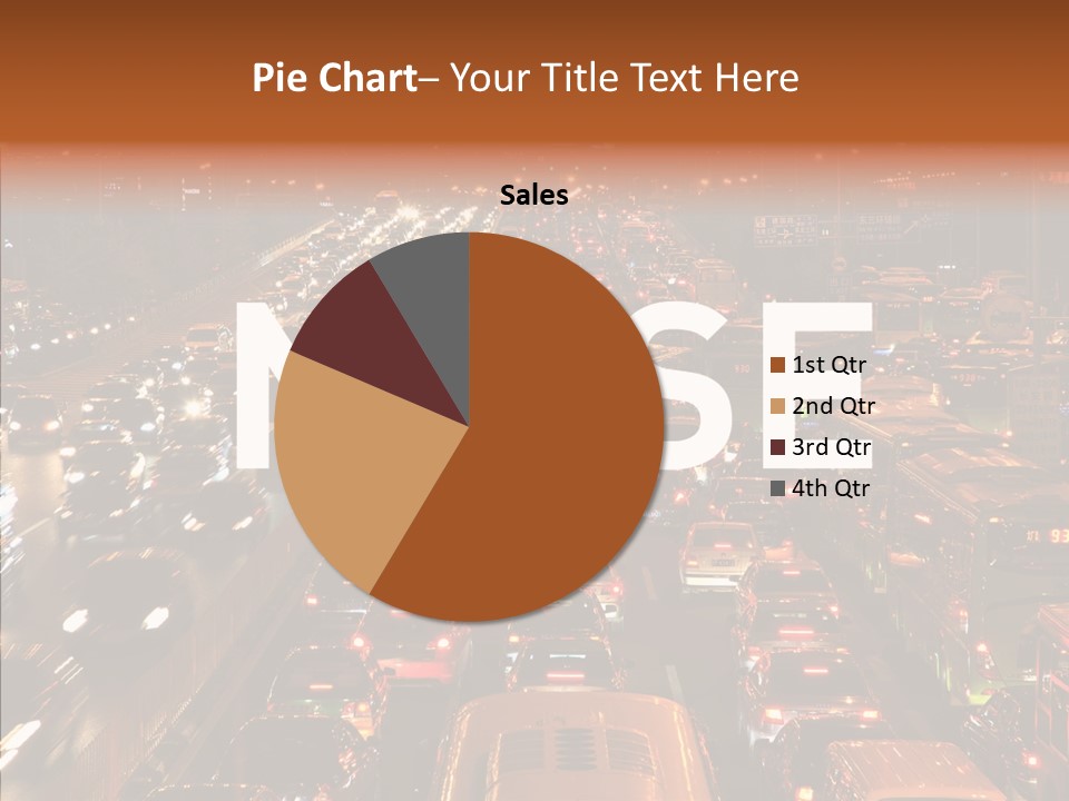Freeway Carpool Population PowerPoint Template
