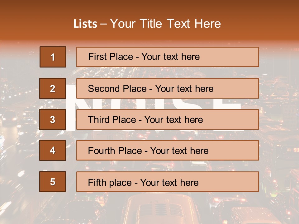Freeway Carpool Population PowerPoint Template