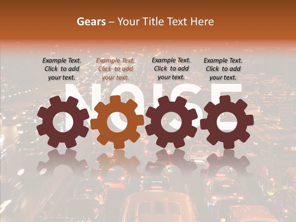 Freeway Carpool Population PowerPoint Template