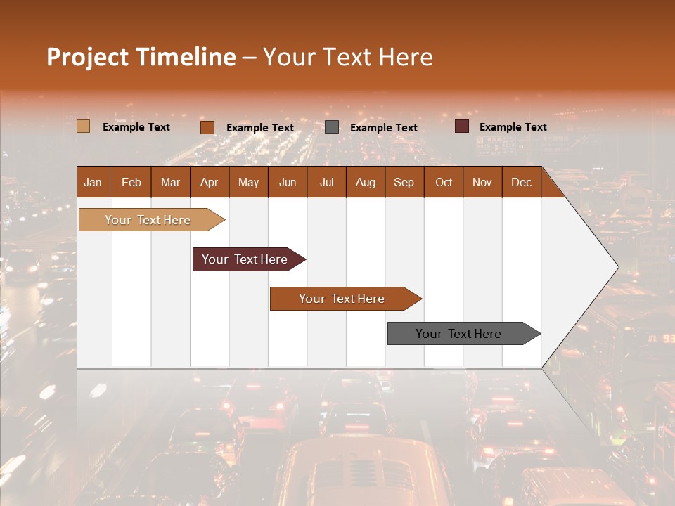 Freeway Carpool Population PowerPoint Template