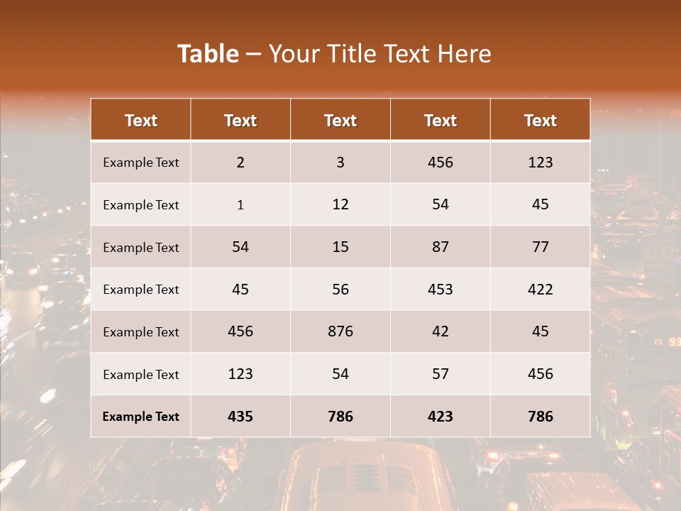 Freeway Carpool Population PowerPoint Template