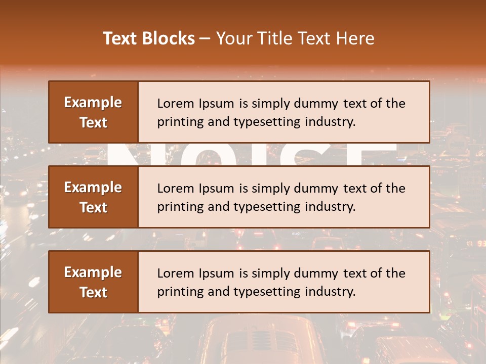Freeway Carpool Population PowerPoint Template