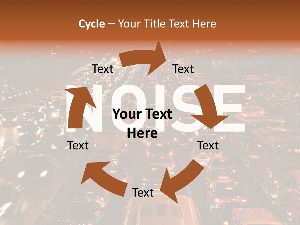Freeway Carpool Population PowerPoint Template