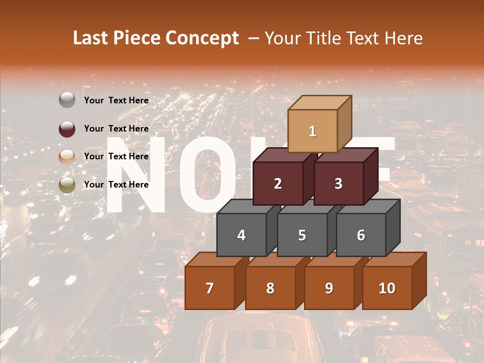 Freeway Carpool Population PowerPoint Template