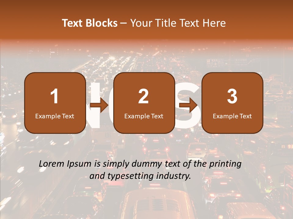 Freeway Carpool Population PowerPoint Template