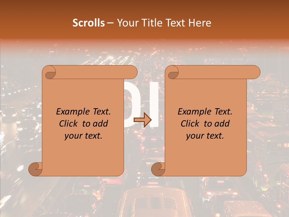 Freeway Carpool Population PowerPoint Template