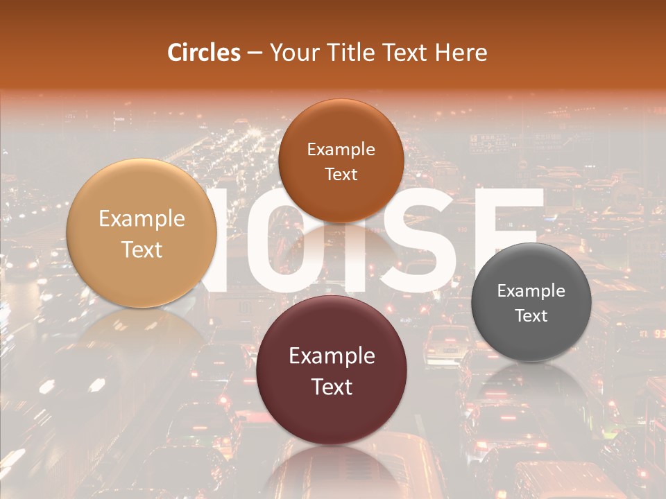 Freeway Carpool Population PowerPoint Template