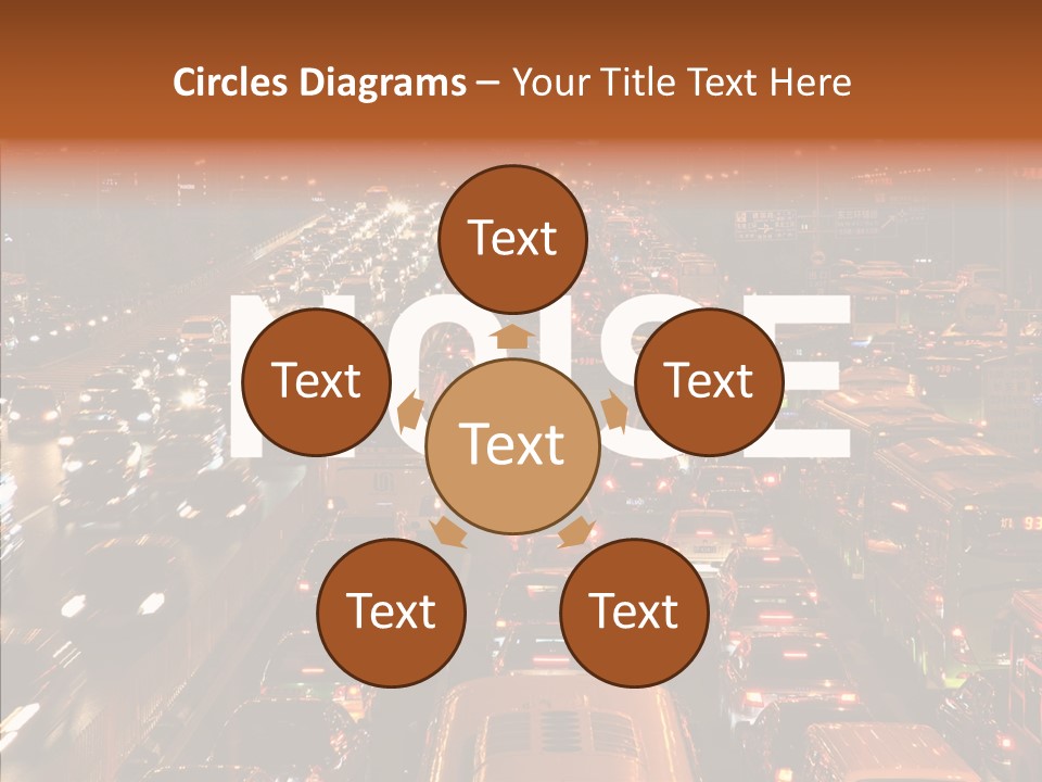 Freeway Carpool Population PowerPoint Template