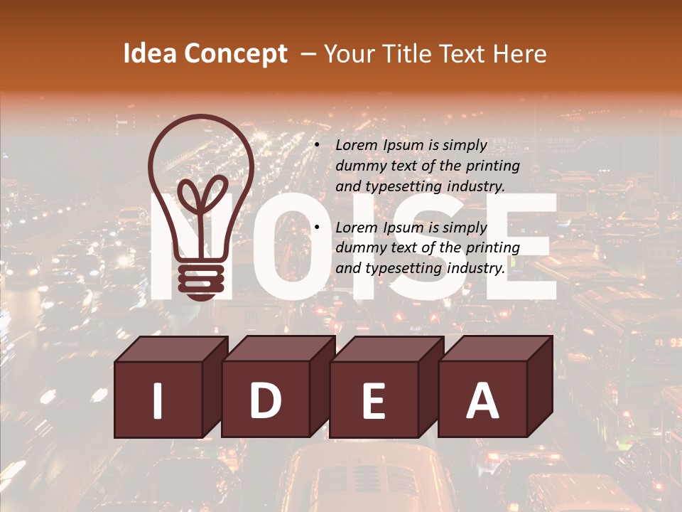 Freeway Carpool Population PowerPoint Template