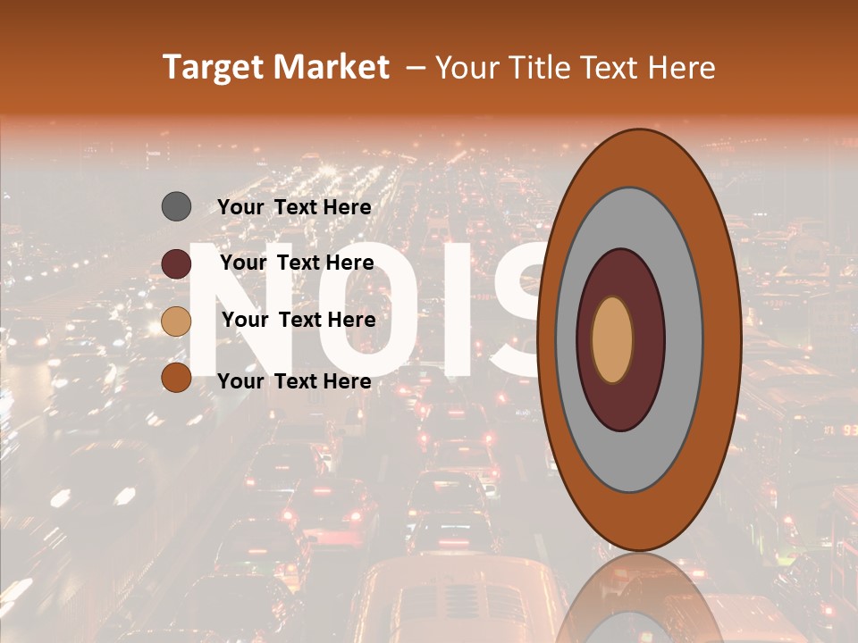 Freeway Carpool Population PowerPoint Template
