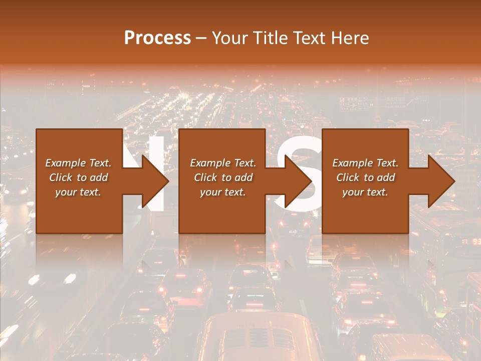 Freeway Carpool Population PowerPoint Template