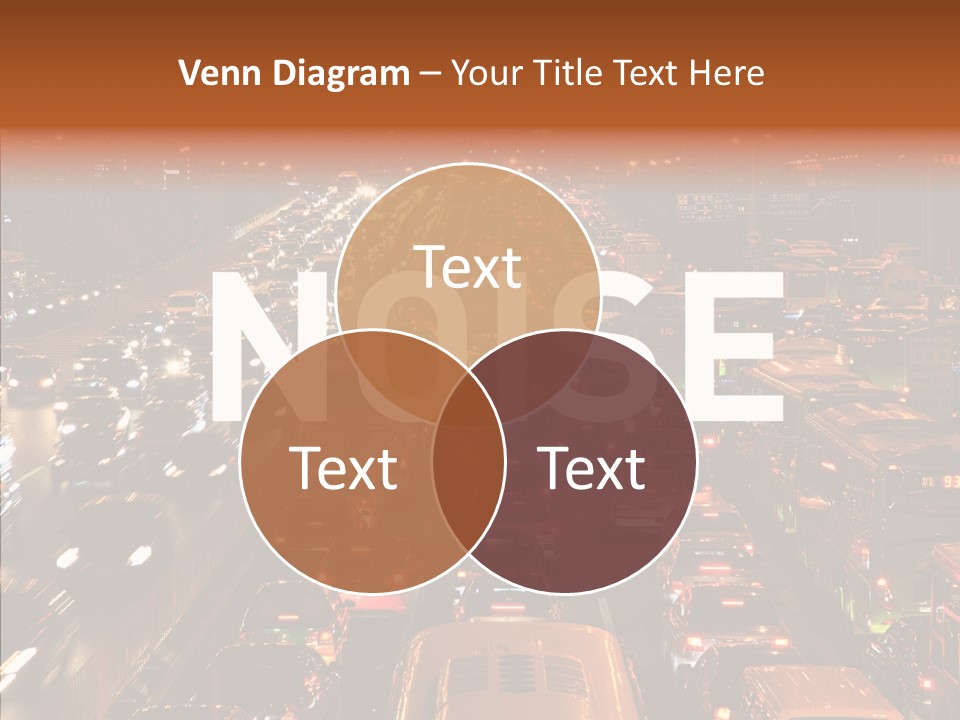 Freeway Carpool Population PowerPoint Template