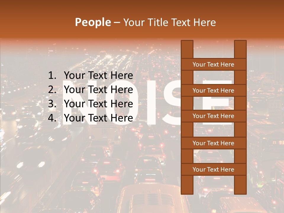 Freeway Carpool Population PowerPoint Template