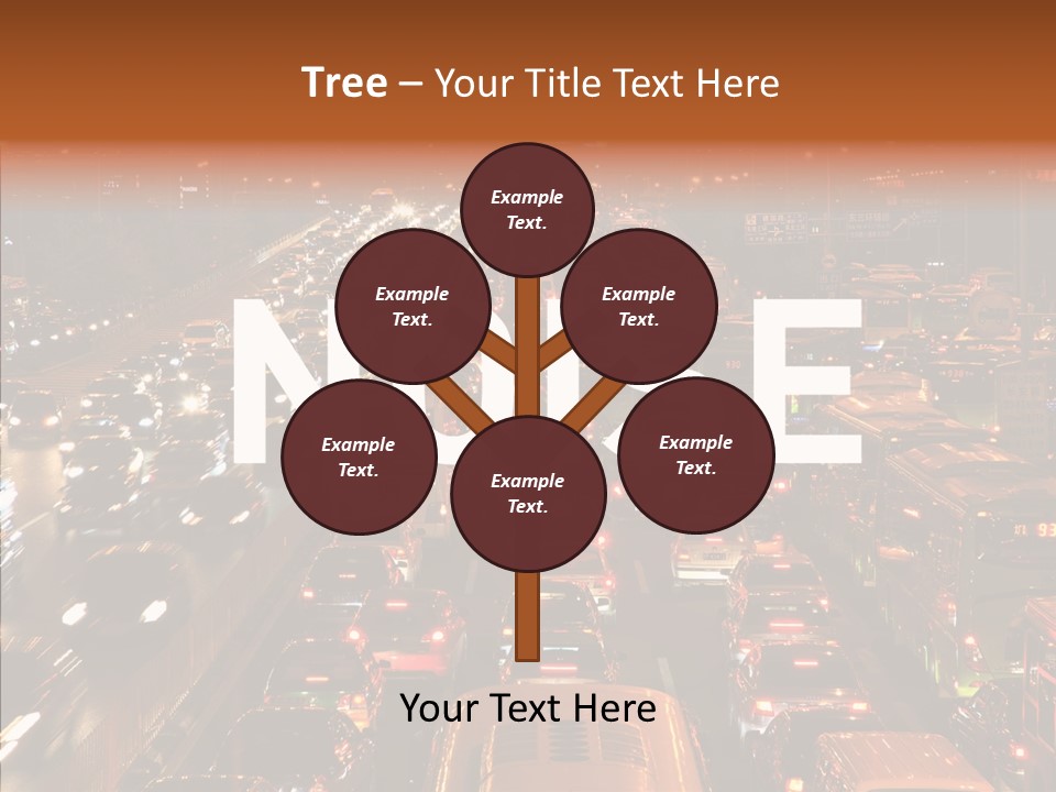 Freeway Carpool Population PowerPoint Template