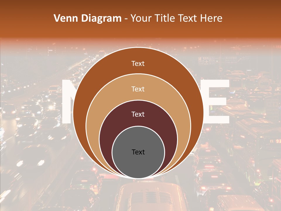 Freeway Carpool Population PowerPoint Template