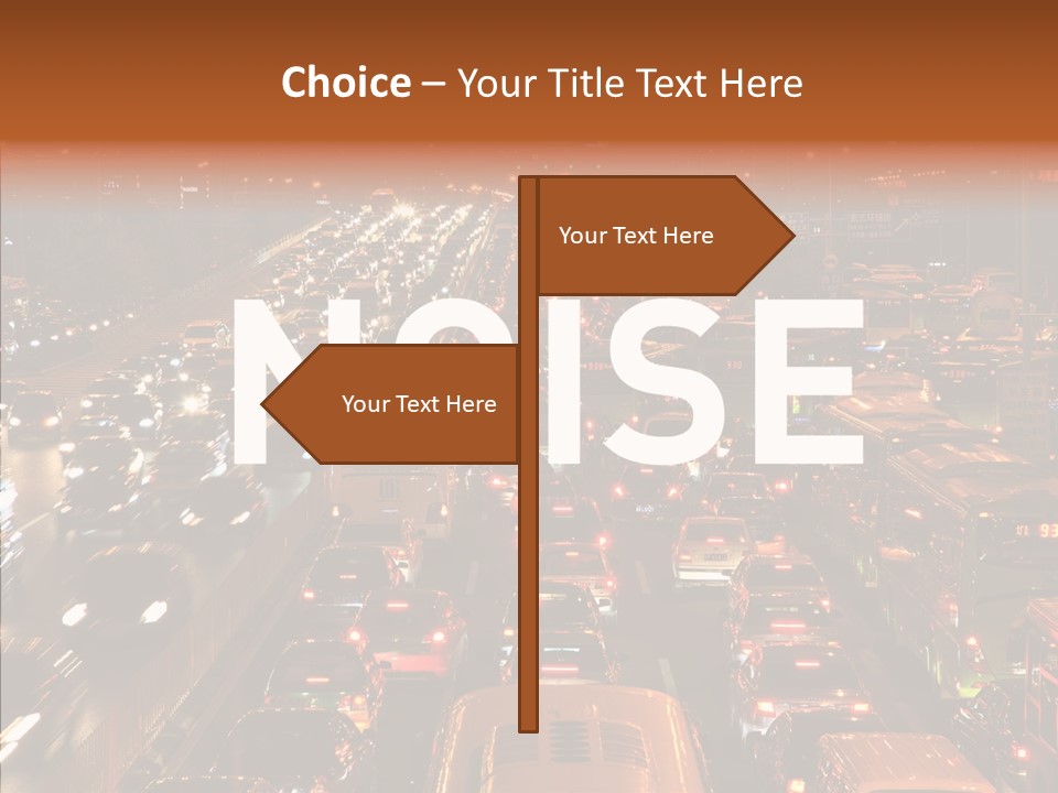 Freeway Carpool Population PowerPoint Template