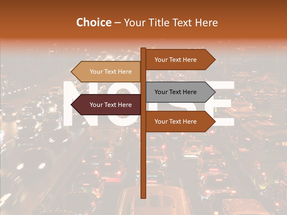 Freeway Carpool Population PowerPoint Template