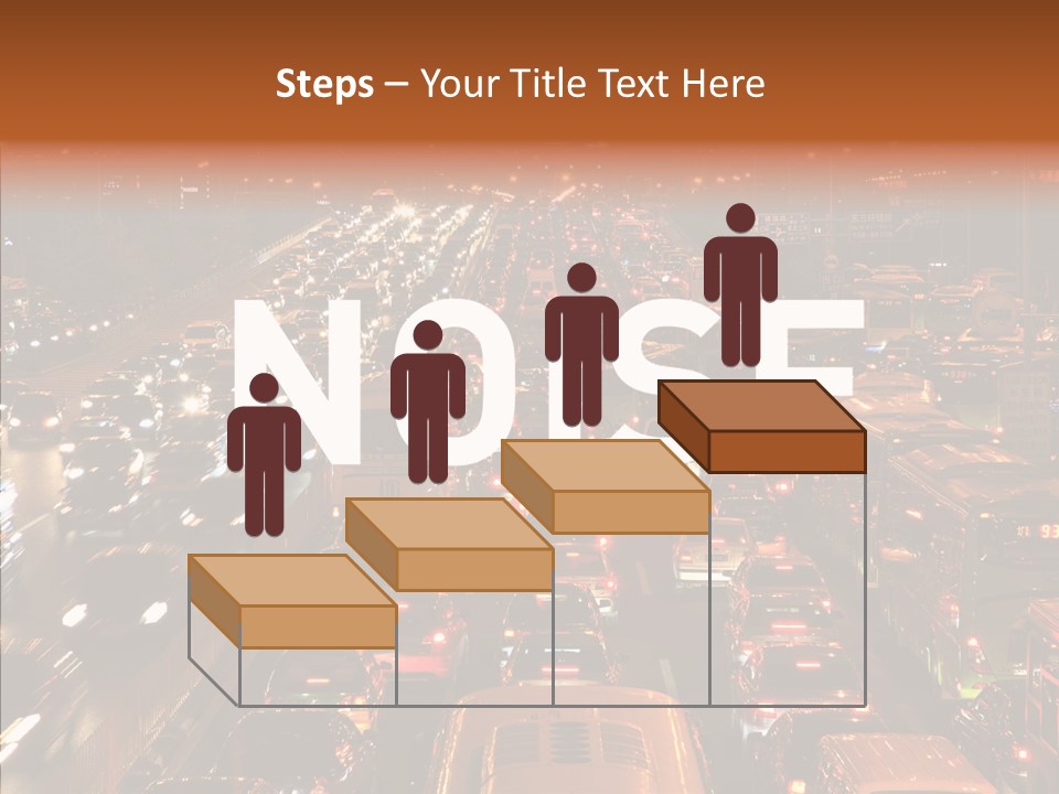 Freeway Carpool Population PowerPoint Template