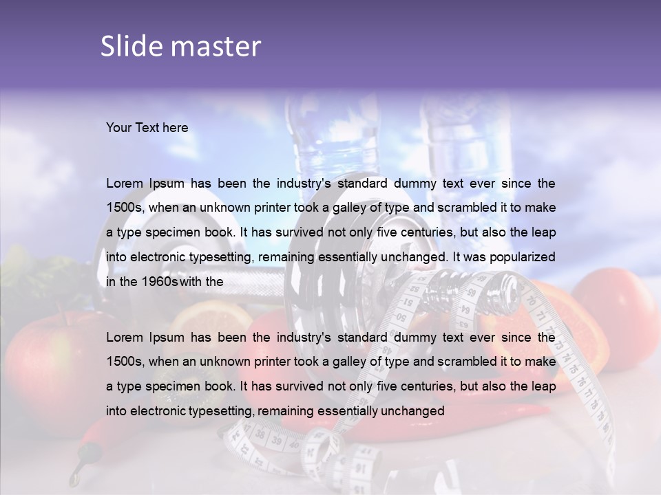 Closeup Weight Health Care PowerPoint Template