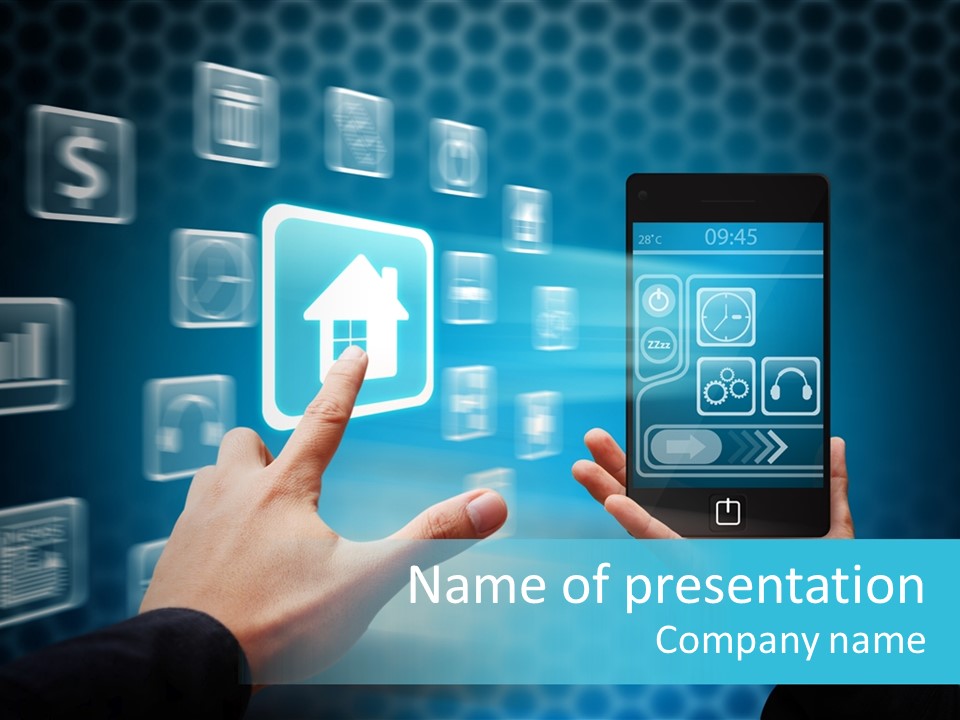 A Person Holding A Smart Phone In Their Hands PowerPoint Template