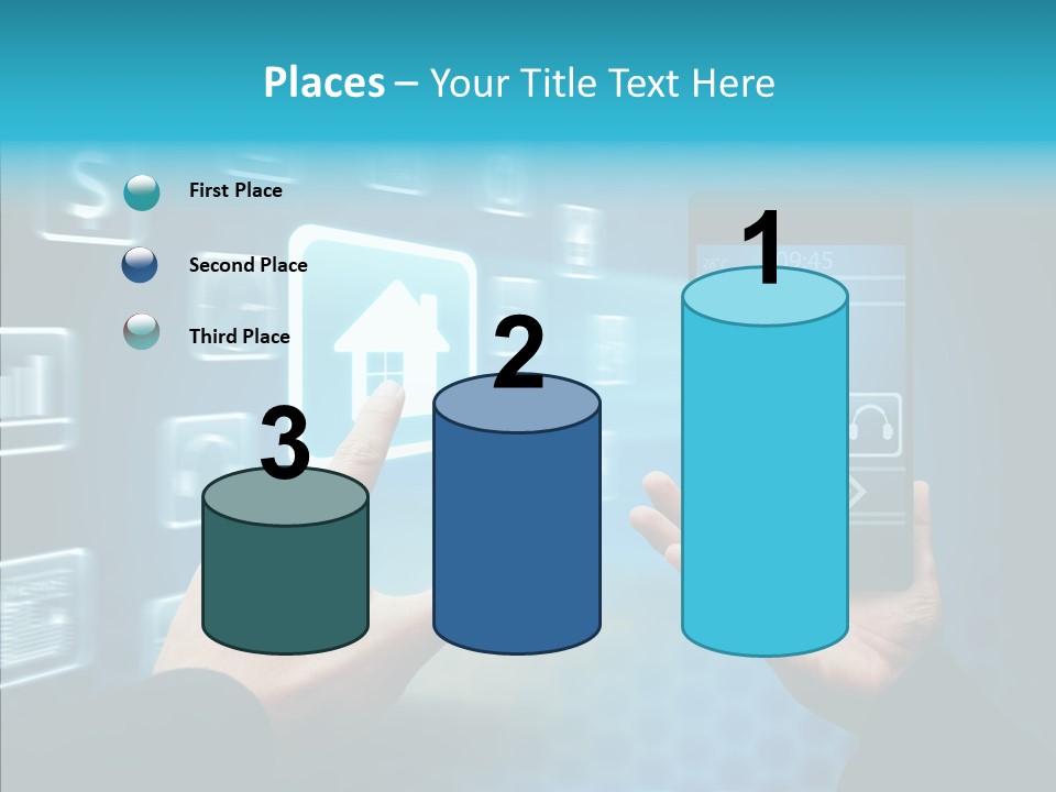 A Person Holding A Smart Phone In Their Hands PowerPoint Template