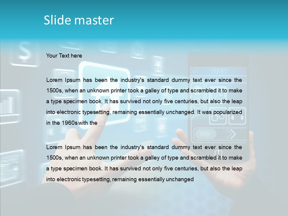 A Person Holding A Smart Phone In Their Hands PowerPoint Template