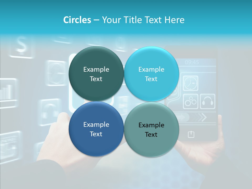 A Person Holding A Smart Phone In Their Hands PowerPoint Template