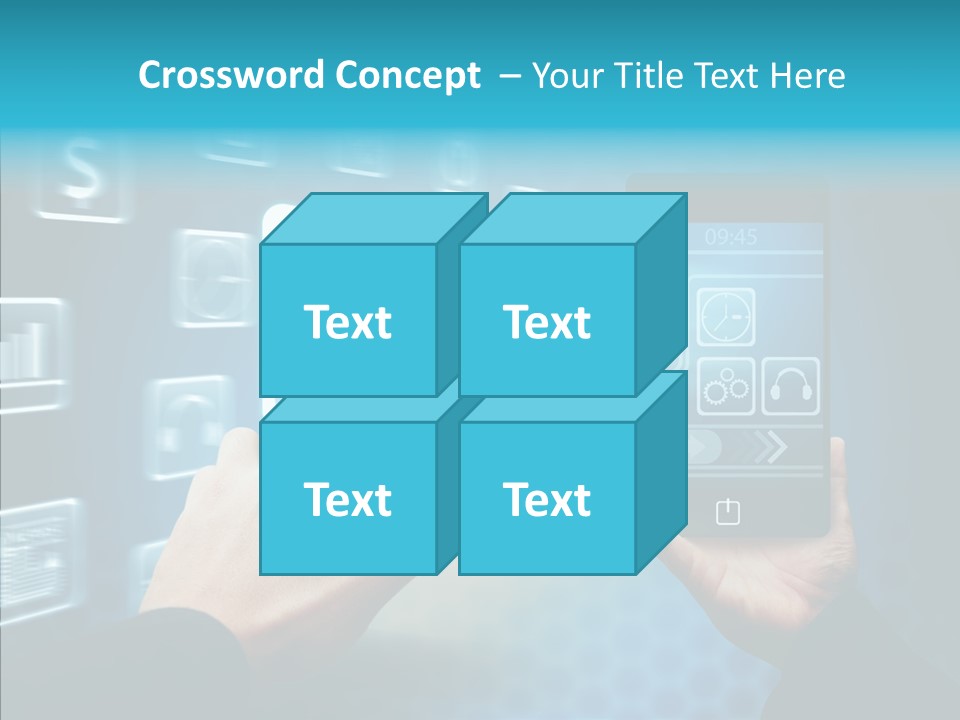 A Person Holding A Smart Phone In Their Hands PowerPoint Template