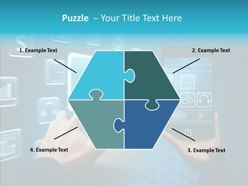 A Person Holding A Smart Phone In Their Hands PowerPoint Template