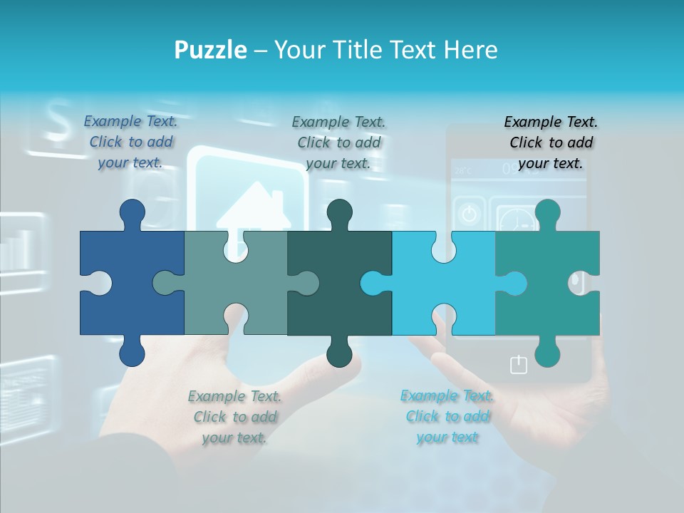 A Person Holding A Smart Phone In Their Hands PowerPoint Template