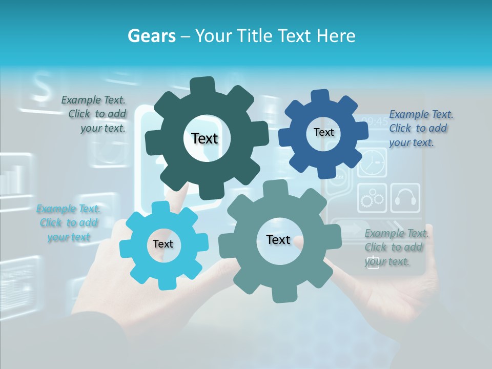 A Person Holding A Smart Phone In Their Hands PowerPoint Template