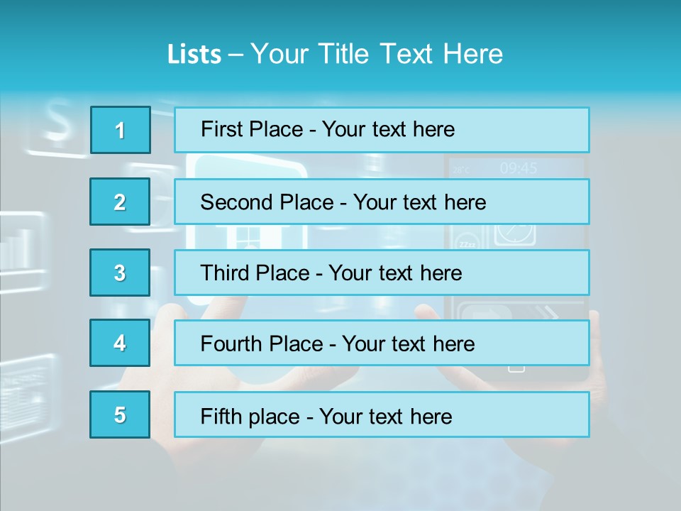 A Person Holding A Smart Phone In Their Hands PowerPoint Template