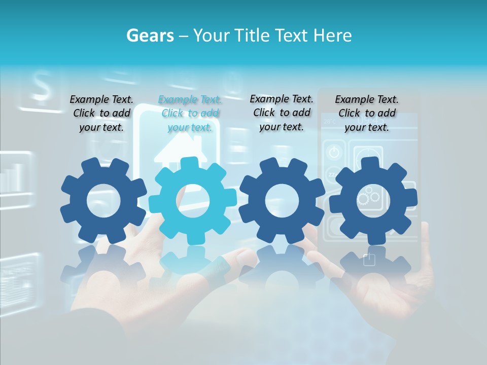 A Person Holding A Smart Phone In Their Hands PowerPoint Template