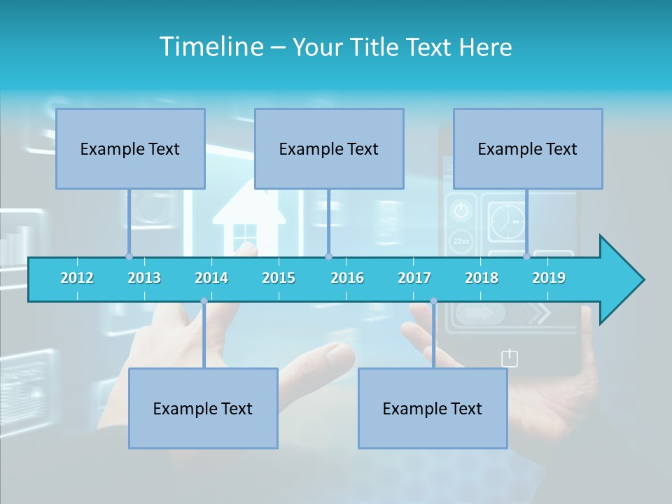 A Person Holding A Smart Phone In Their Hands PowerPoint Template