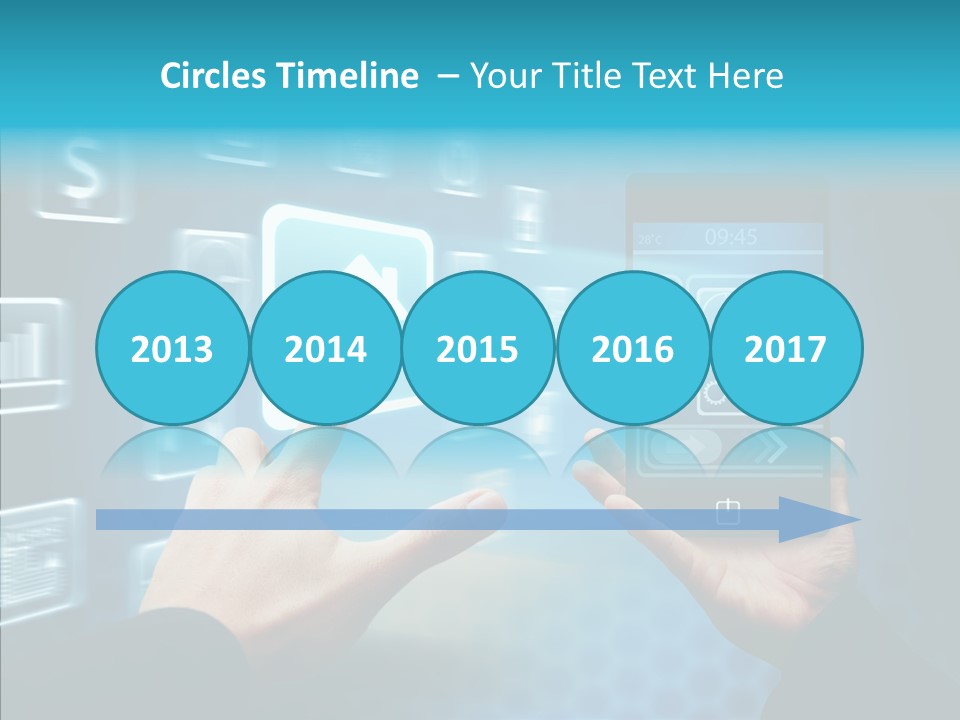 A Person Holding A Smart Phone In Their Hands PowerPoint Template