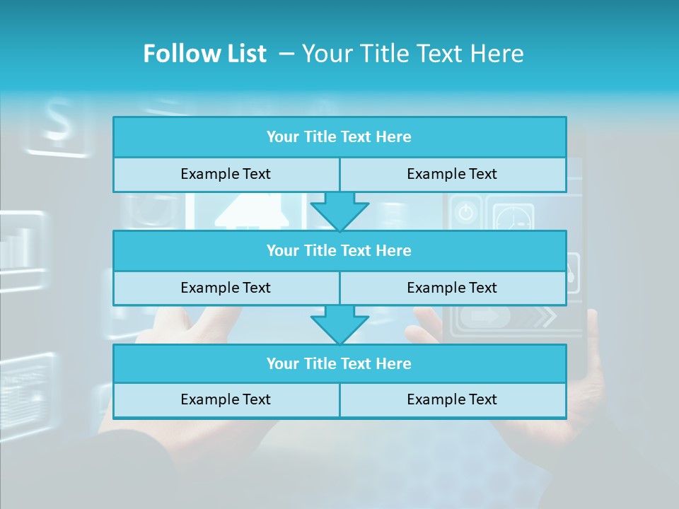 A Person Holding A Smart Phone In Their Hands PowerPoint Template